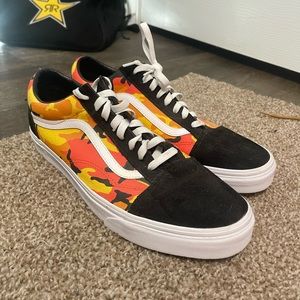 Mens size 13 orange vans